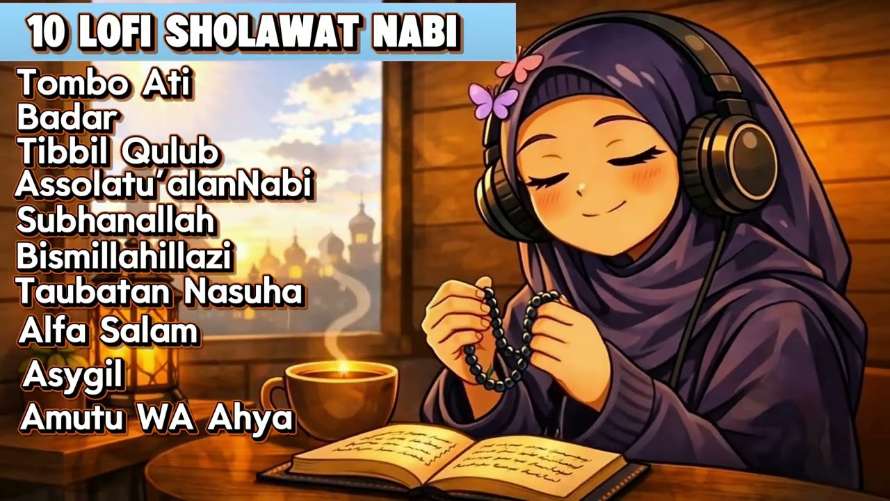10 Lofi Sholawat Nabi merdu 2026 | Tombo Ati, Badar,Tibbil Qulub,Asygil dll