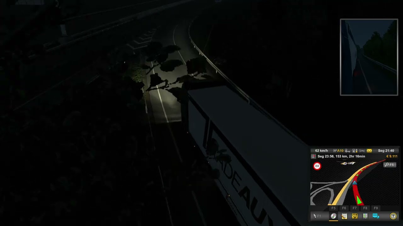 Dirigindo na madrugada! Euro Truck Simulator 2