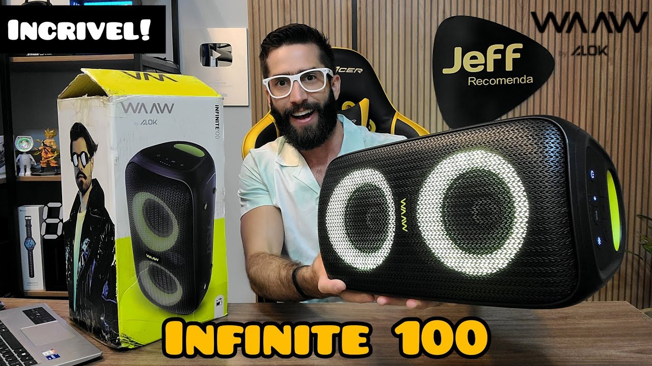 WAAW SOUND BOX INFINITE 100 By ALOK 100W RMS IPX4: Essa caixa de som é IMPRESSIONANTE! 😱 (Analise)
