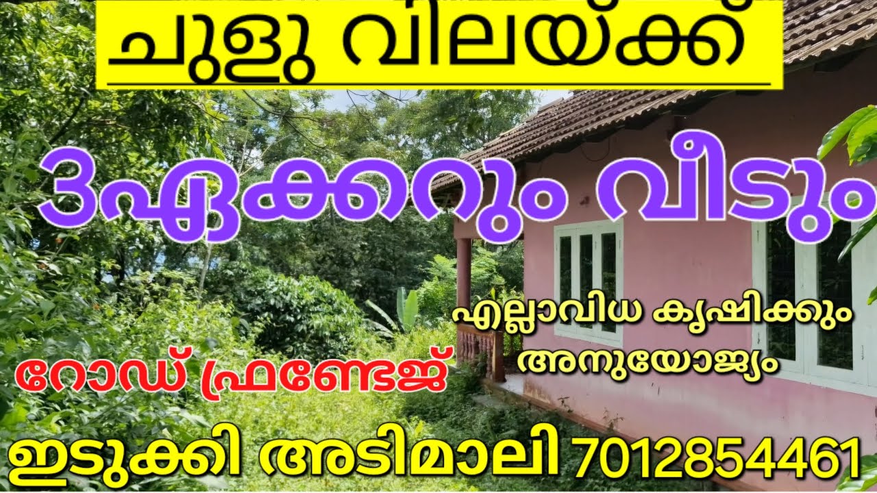ചുളുവിലയ്ക്ക് 3ഏക്കറും വീടും.എല്ലാവിധ കൃഷികൾക്കും അനുയോജ്യം.ഇടുക്കി അടിമാലി മച്ചിപ്ലാവ്. 7012854461👇