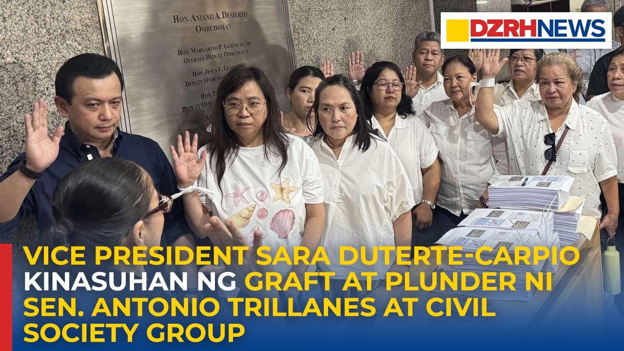 VP Sara Duterte kinasuhan ng graft at plunder ni Sen. Antonio Trillanes at civil society group