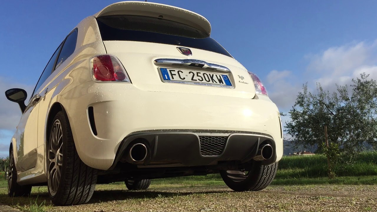 Abarth 595 turismo sound exhaust black tiger cold start