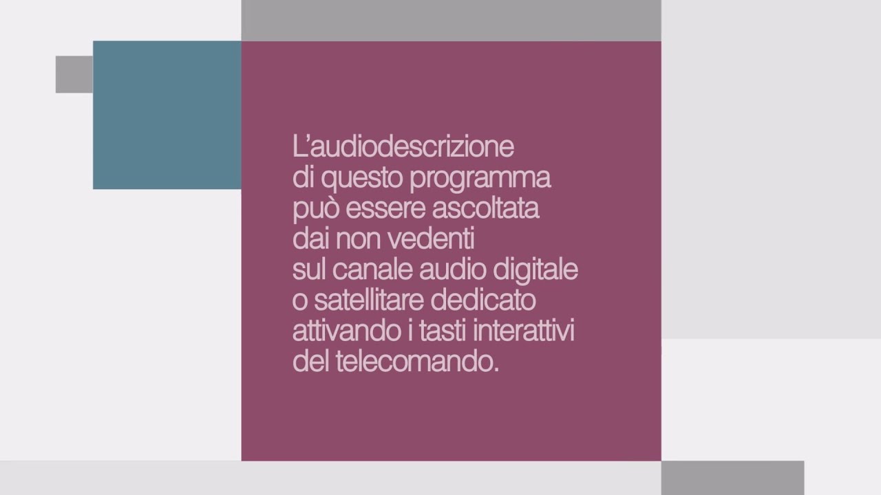 Rai - Cartello audiodescrizione