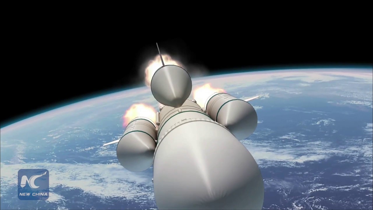 Animation: Long March 5 rocket launched into space