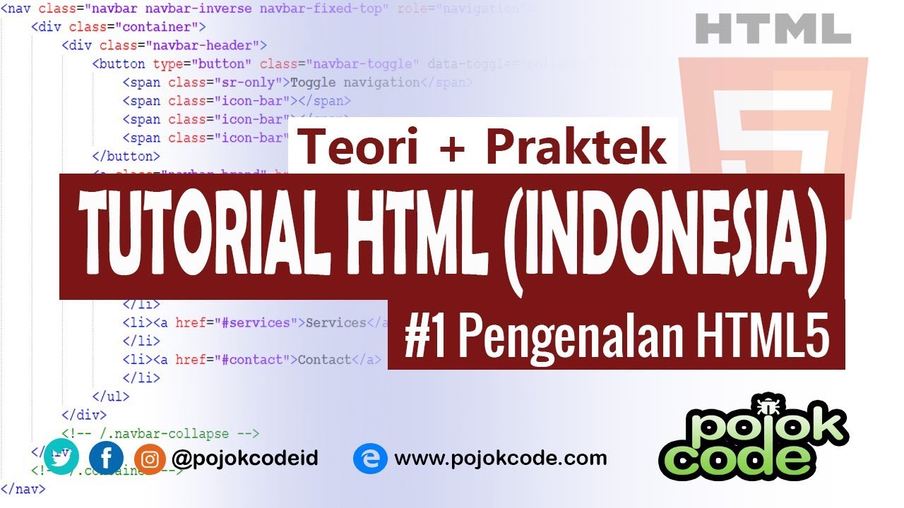 Tutorial HTML Bahasa Indonesia #1  Pengenalan HTML5
