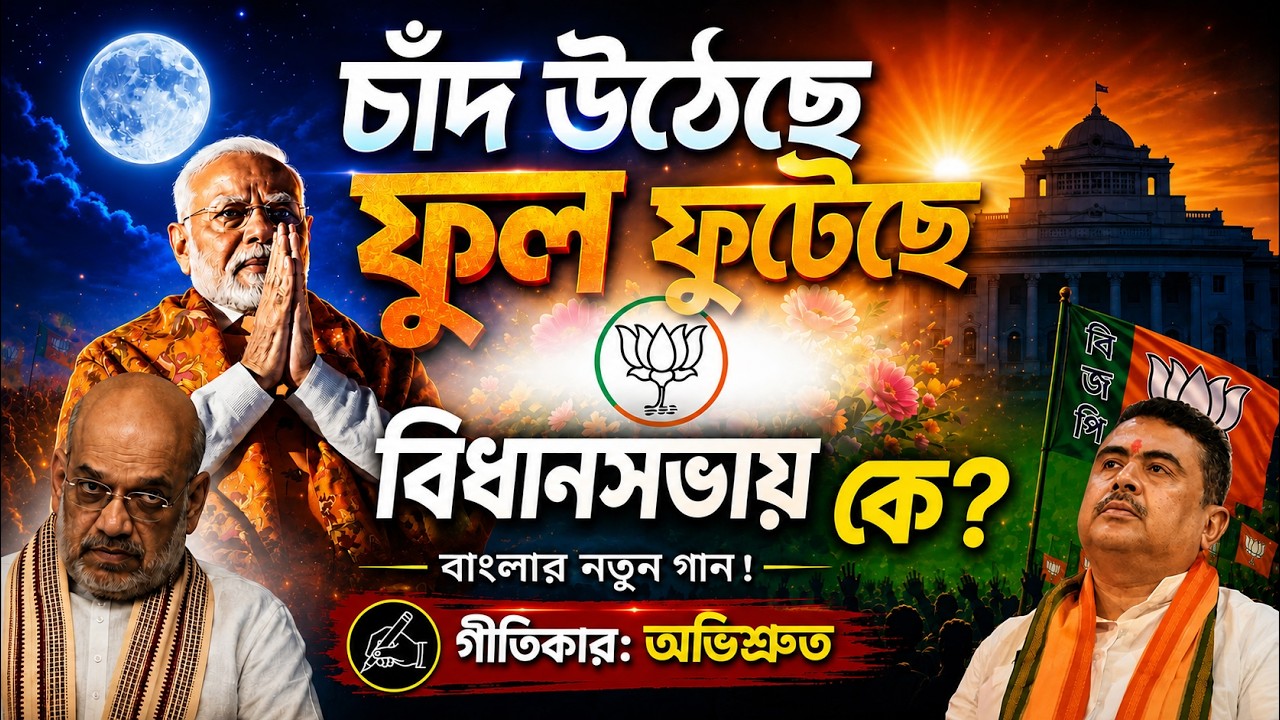 চাঁদ উঠেছে,ফুল ফুটেছে,বিধান সভায় কে?বিজেপির বিজয় গান। গীতিকার: অভিশ্রুত #bjpsong  #Viral_Song