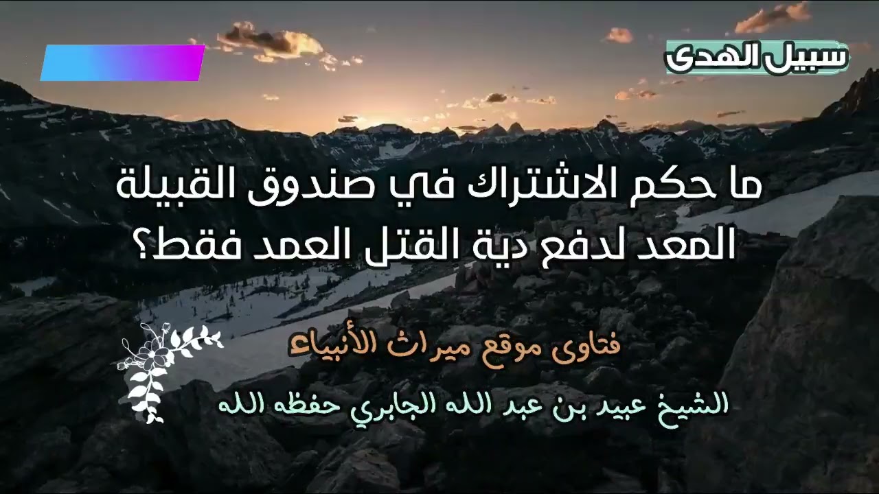 ما حكم الاشتراك في صندوق القبيلة المعد لدفع دية القتل العمد فقط؟