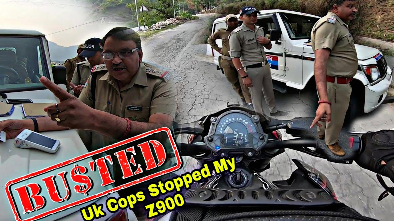 Uk Police v/s Kawasaki Z900 | Z900 Stopped By SHO In Pithoragarh | Crazy Ending 😜