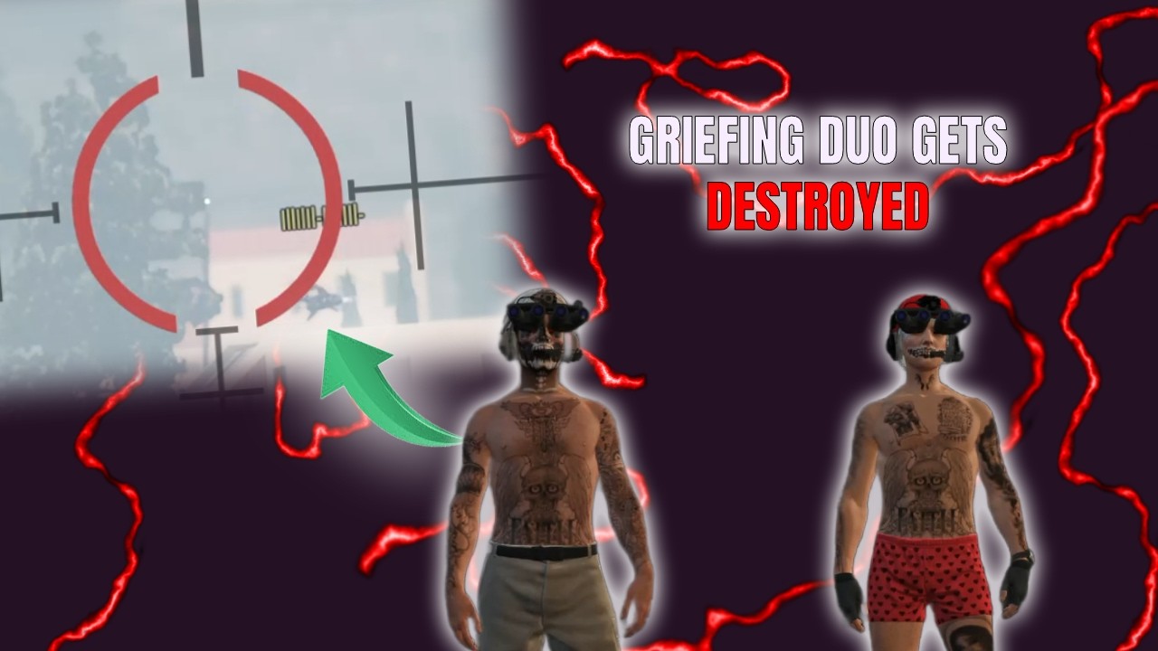 BARCODE GRIEFER and His SWEATY Friend GET COOKED 2v1 GTA Online (PS5)