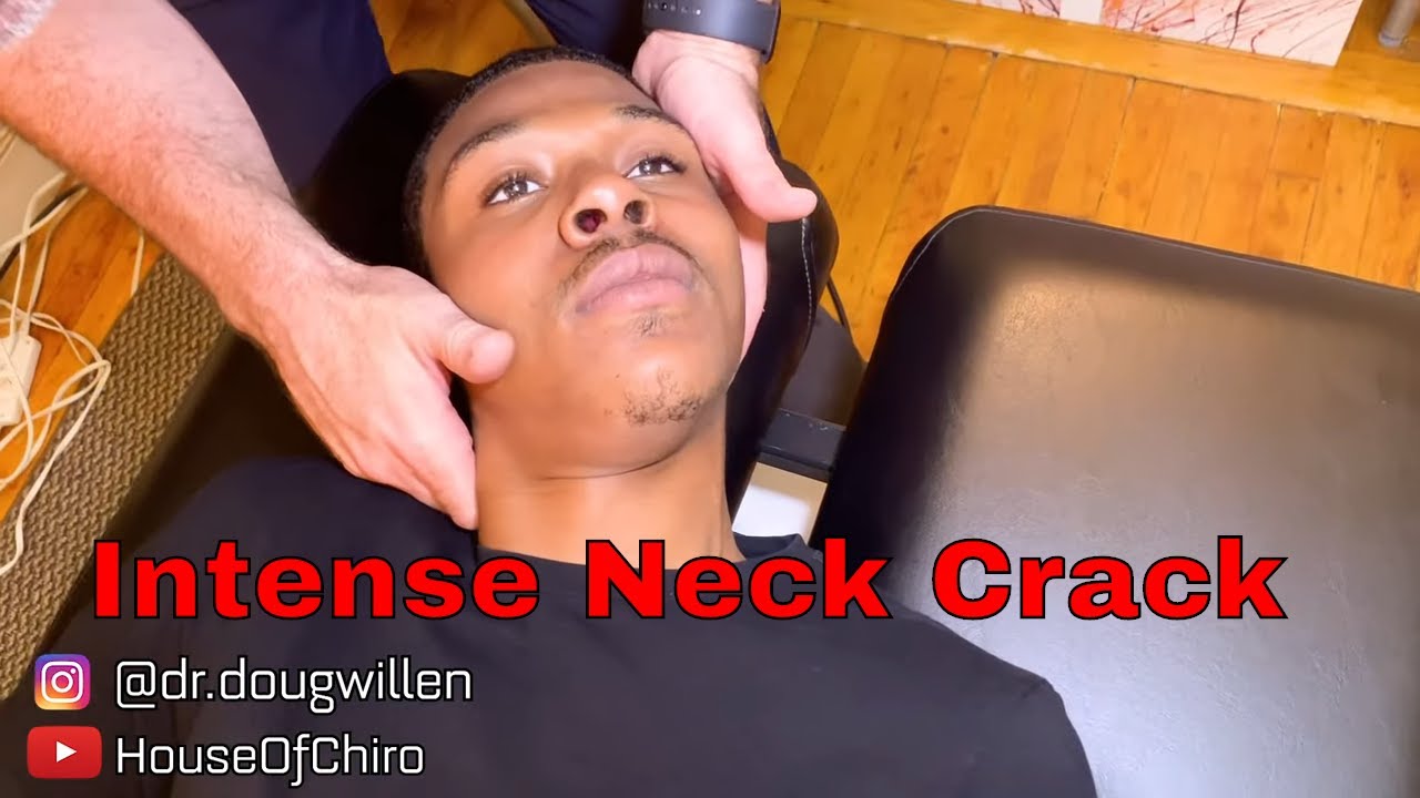 *CATACLYSMIC* NECK CRACK!  crunchy *ASMR* (chiropractic adjustment in NYC)