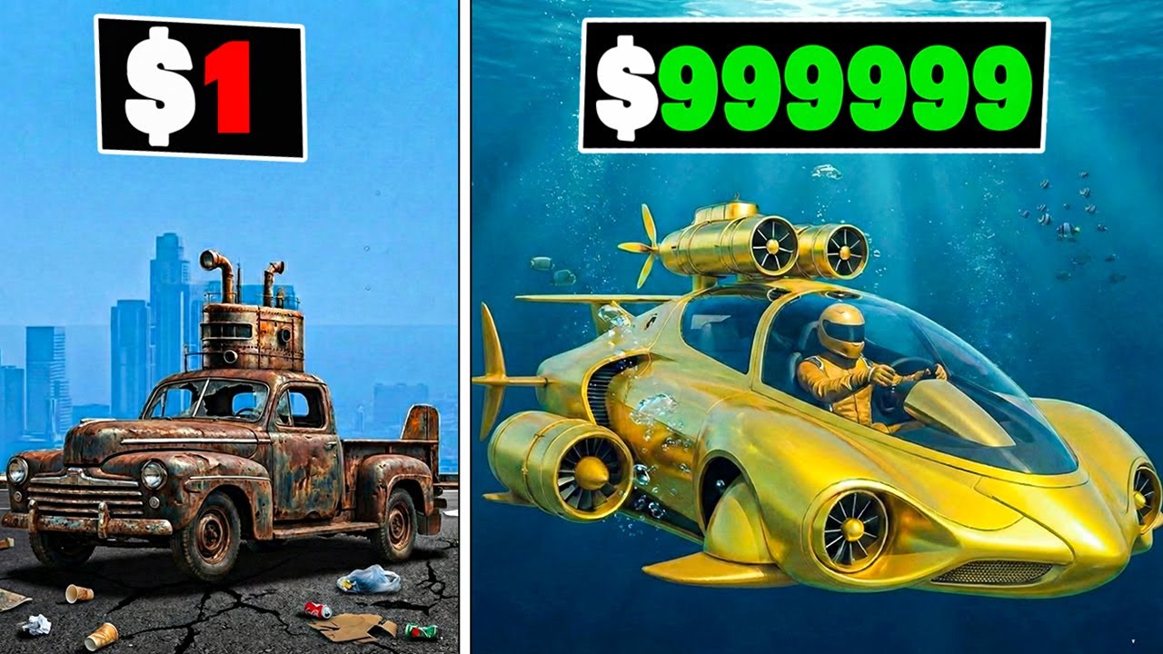 $1 to $1,000,000,000 SUBMARINE CAR in GTA 5
