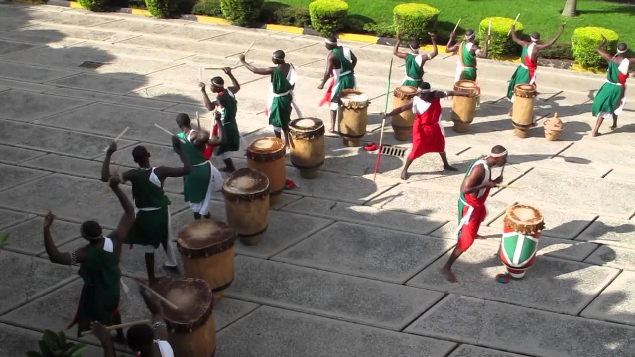 Abatimbo Drummers from Burundi performing at AICC Convention Center in Arusha, Tanzania - 2011-07-01