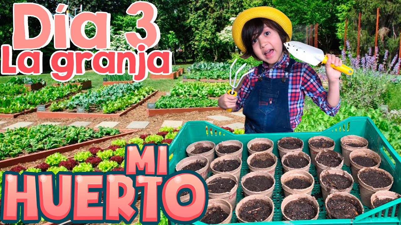 Día 3 en la GRANJA Construyo mi HUERTO al estilo Minecraft