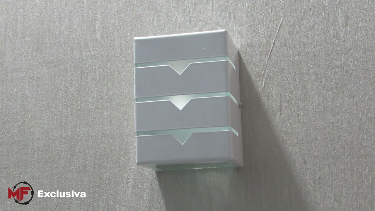 Arandela Externa Detailer 3 Frisos Lumin&aacute;ria Parede Comum 16x12x9 cm - Grupo Mega Forte