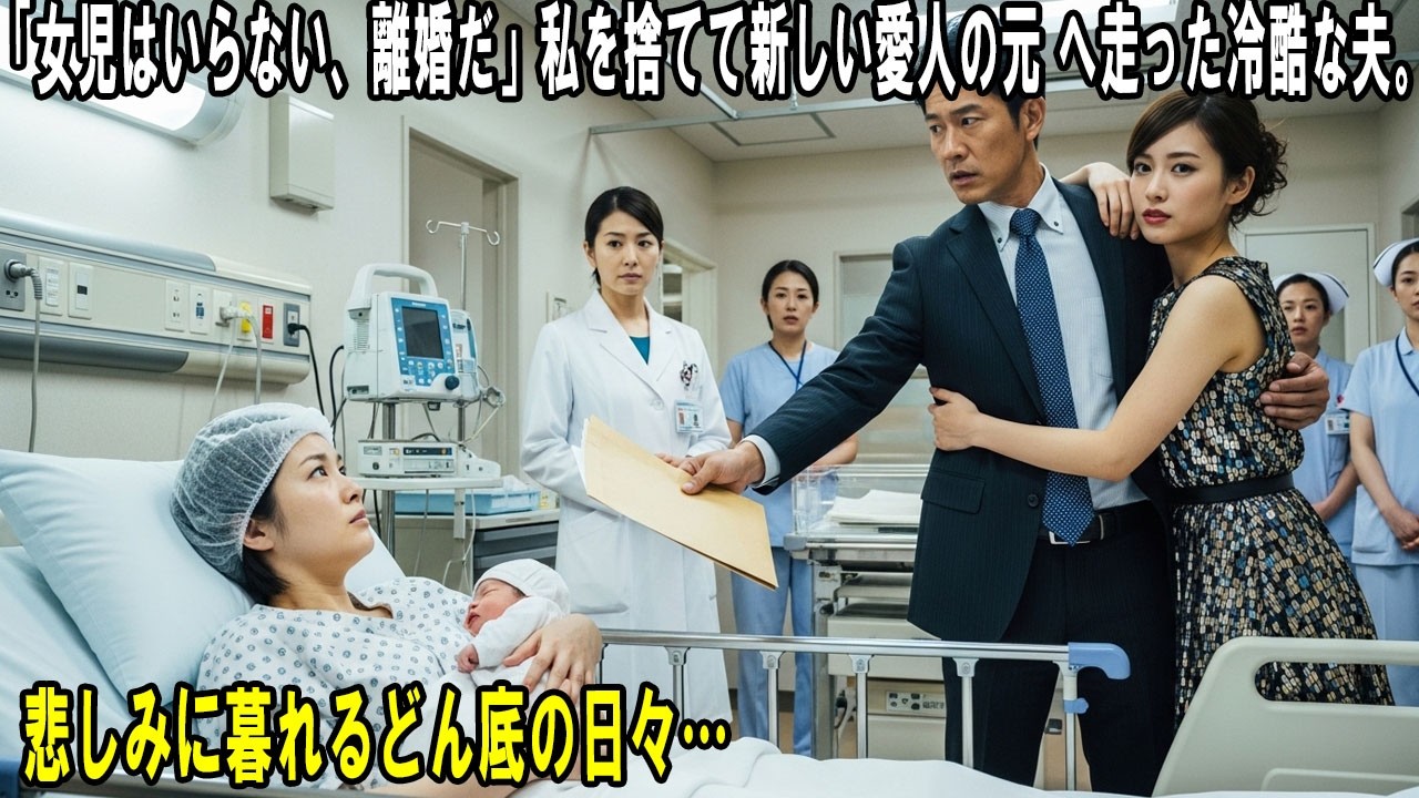 「女児はいらない、離婚だ」私を捨てて新しい愛人の元へ走った冷酷な夫。悲しみに暮れるどん底の日々…
