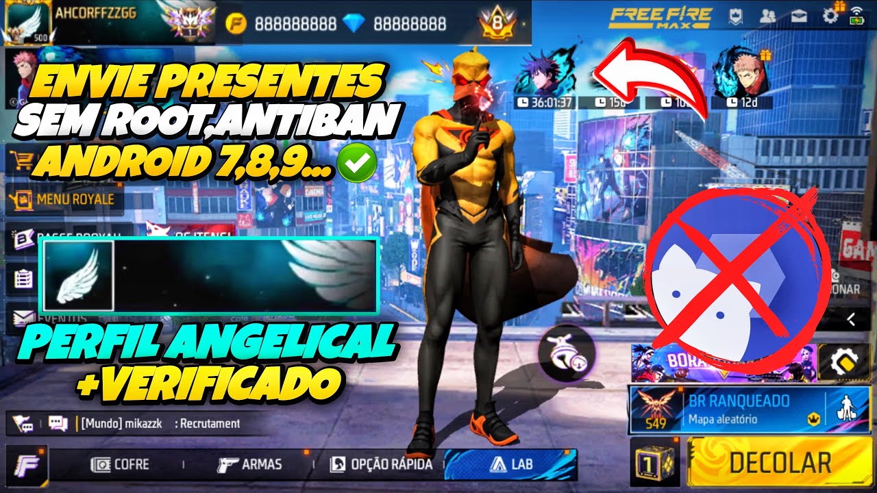 (ENVIANDO PRESENTES🎁) COMO COLOCAR UNLOCK ALL NO FREE FIRE, PEGANDO NA PARTIDA | LIBERE SKINS GRÁTIS