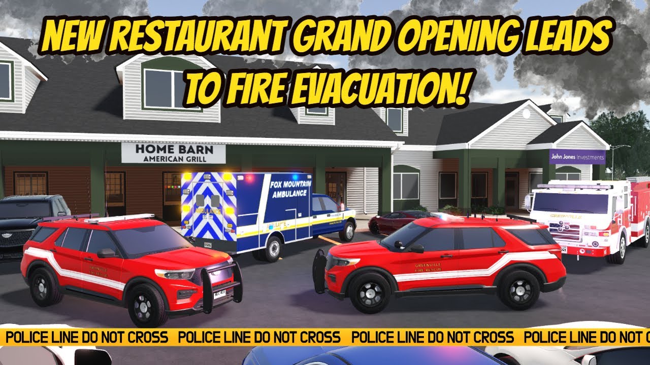 Greenville, Wisc Roblox l *NEW* American Grill Restaurant *FIRE EVACUATION* Roleplay