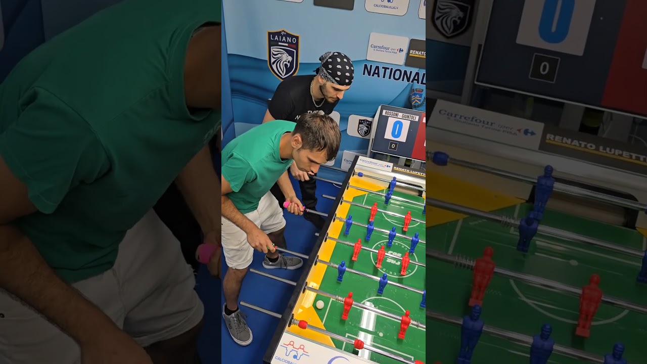 Foosball Bank Shot War! ☄️ #foosball #trickshot #shorts