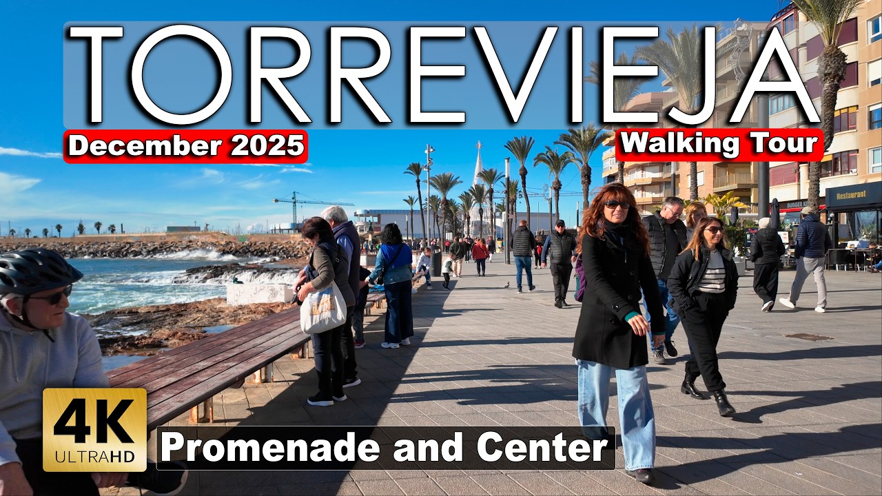 Torrevieja - Promenade & Center, December 27, 2025 - Spain | Costa Blanca - Walking tour [4k 60fps]