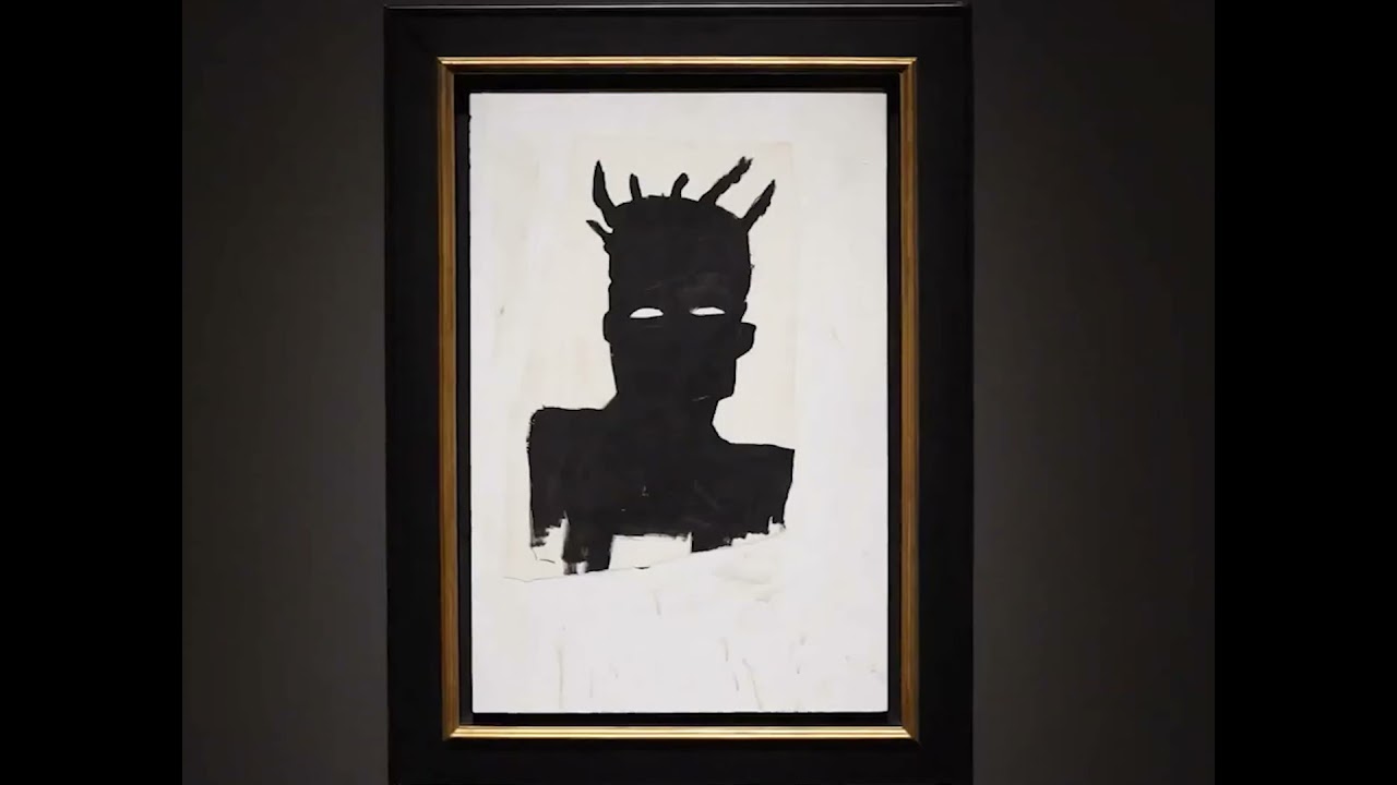 jean micheal basquiat  crown  by vallette gallery