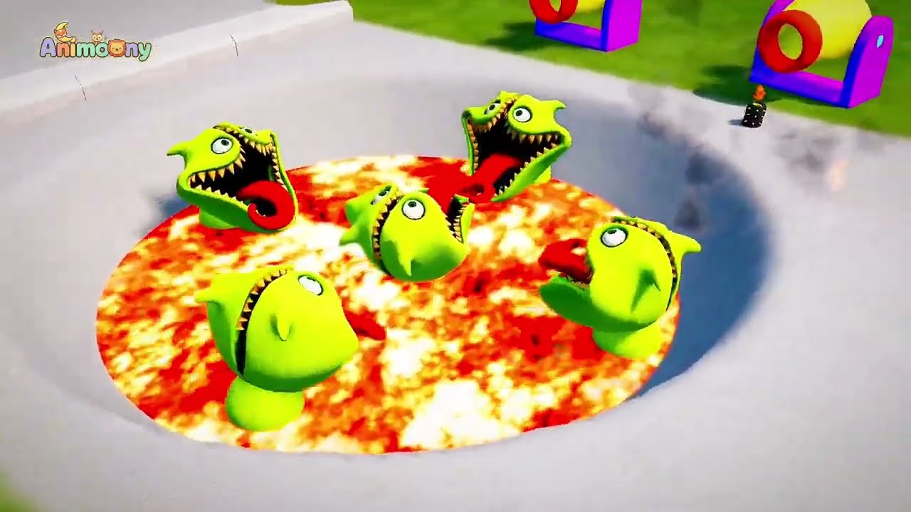 Long Slide Game With Cow Elephant Gorilla Hippopotamus Tiger -3d Animal Game - Funny 3d Animals