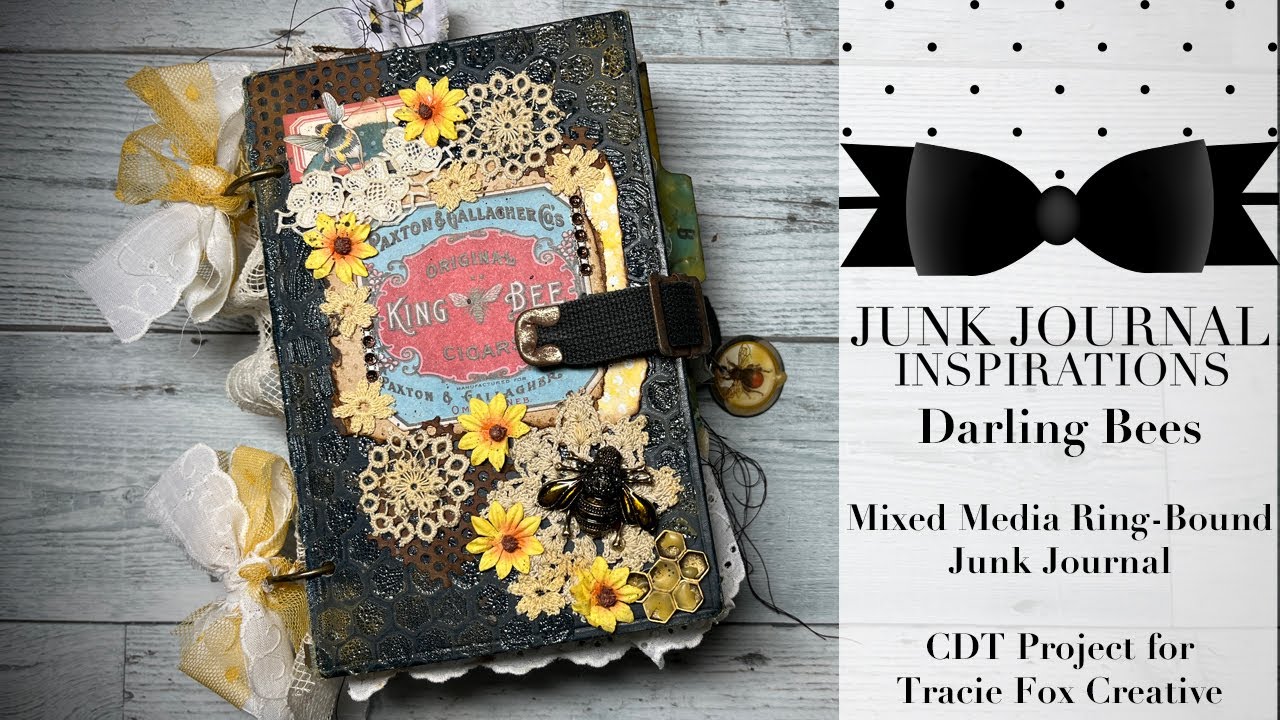 Журнал в стиле «Junk Journal» от Darling Bees, выполненный в смешанной технике на кольцах (продан...