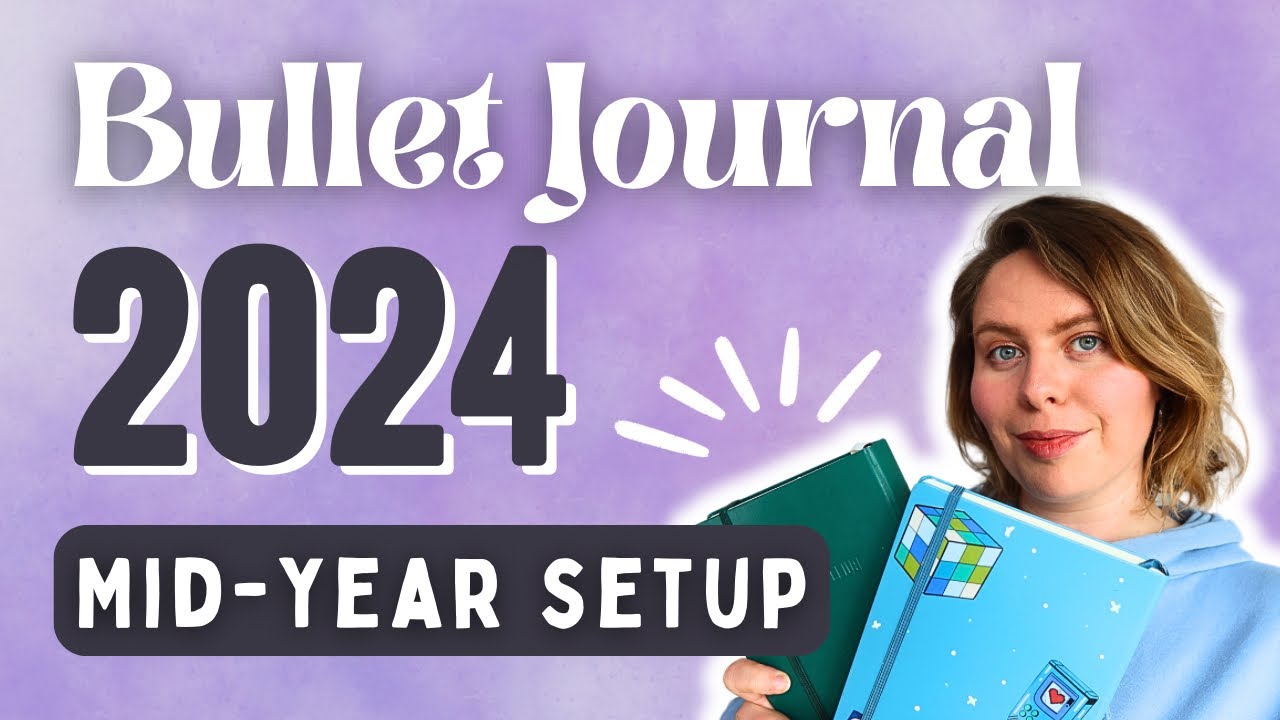 Bullet Journal 2024 en français : Le setup bujo N°2 ! (dans un carnet trop beau) ✨❤️‍🔥
