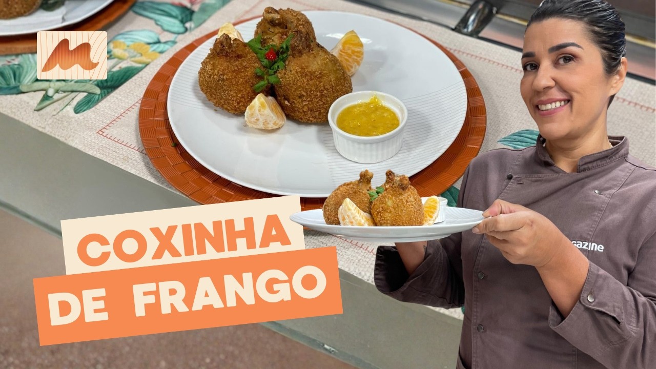 COXINHA DE FRANGO COM MOLHO DE TANGERINA: RECEITA FÁCIL