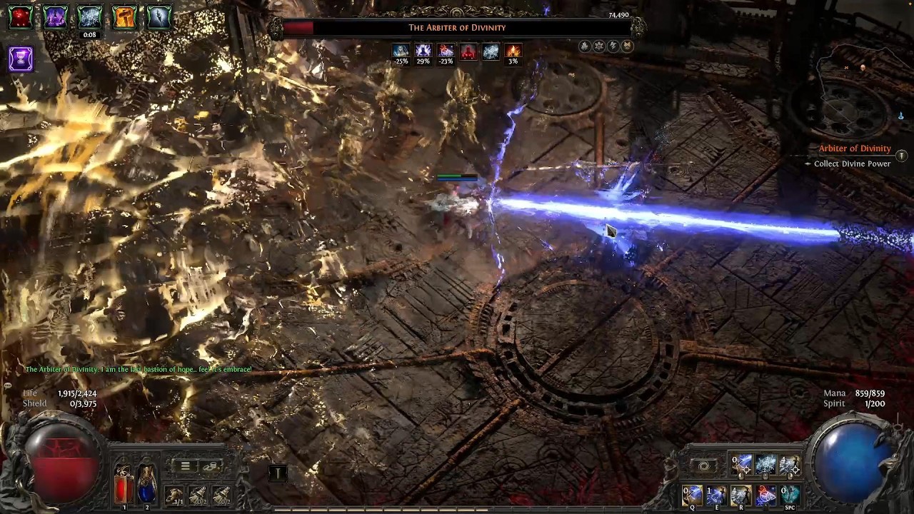 PoE2 0.5: Arbiter of Divinity vs. Permafrost Plasma Blast Blood Mage (lv.89, Quest)