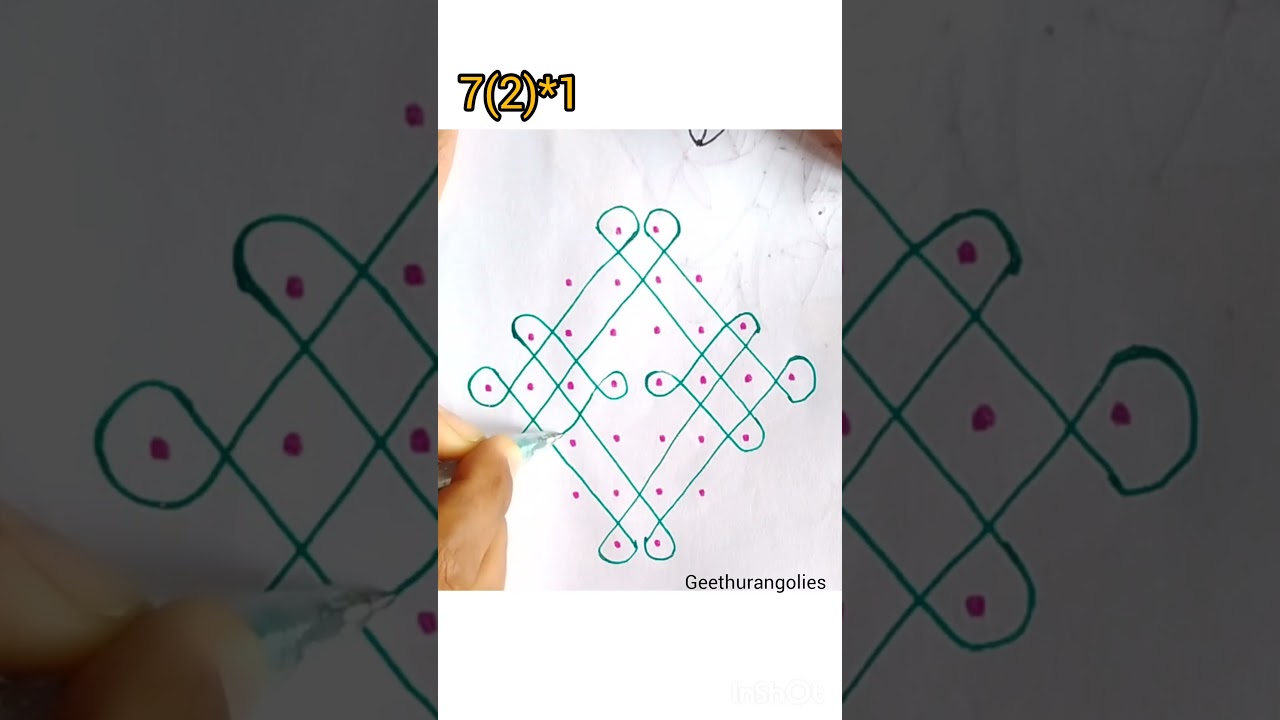 simple dots daily kolam 🌺