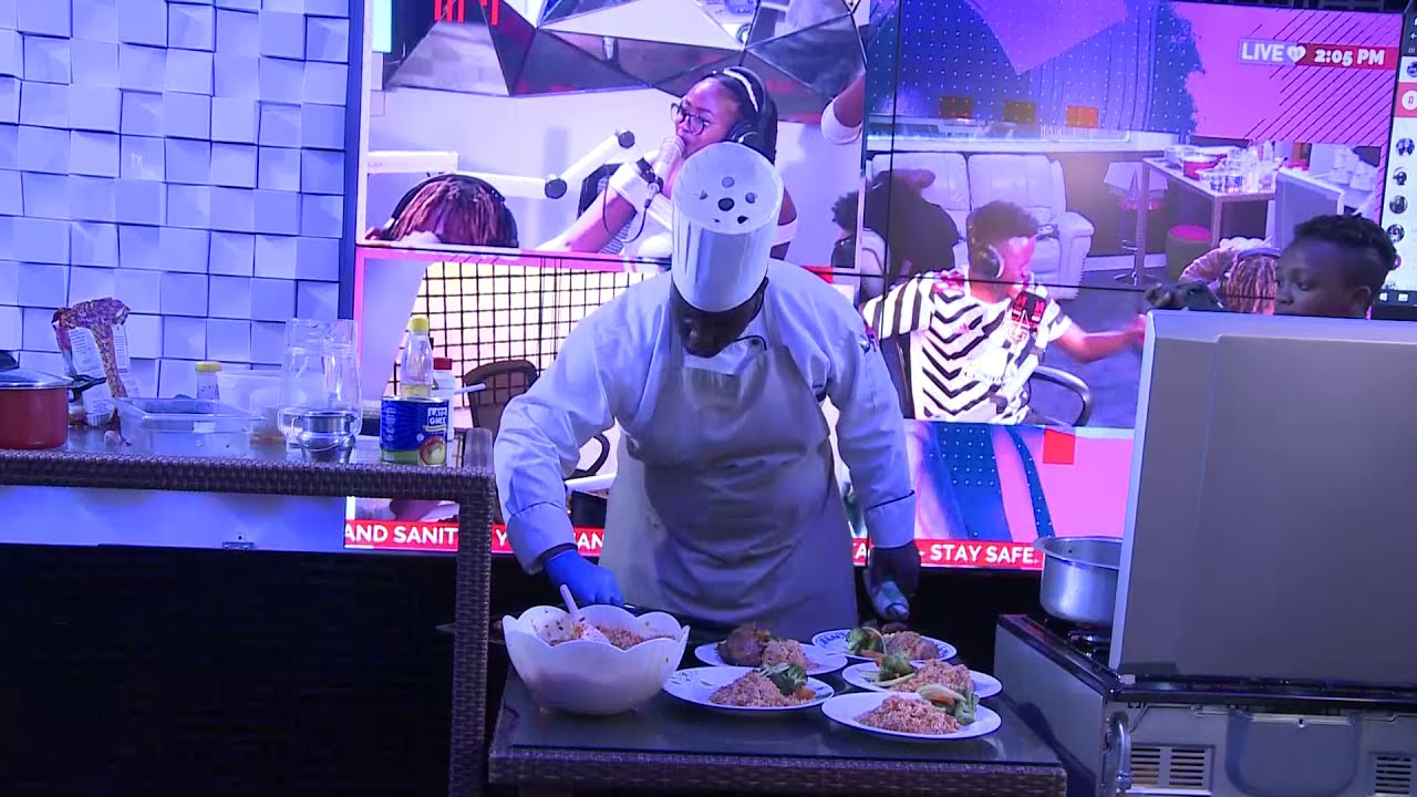 How To Make Roasted Chicken and Mexican Rice On Flaming Flavors With Chef Ian. #NRGAmShow