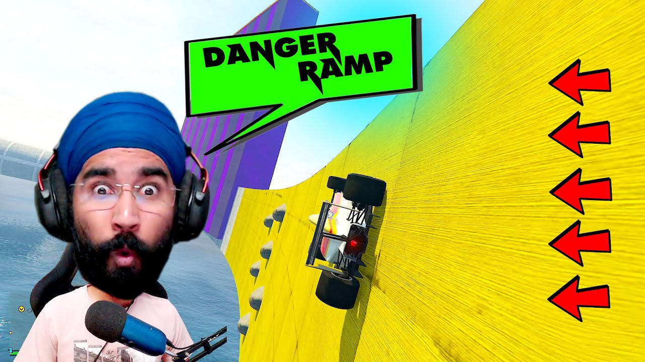 CooL F1 Race in GTA 5 - HARD RAMP + PARKOUR