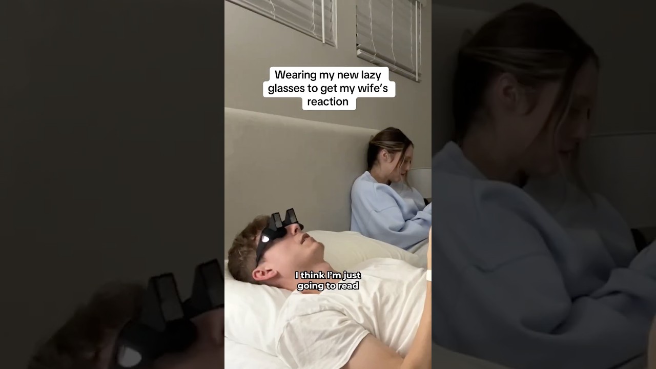Wife's Reaction To Hilarious Lazy Glasses Is PRICELESS
