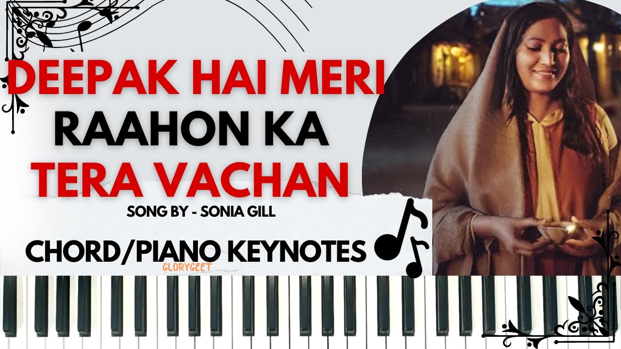 TERA VACHAN -DEEPAK HAI MERI RAHO KA || PiANO KEYNOTES WITH CHORDS||