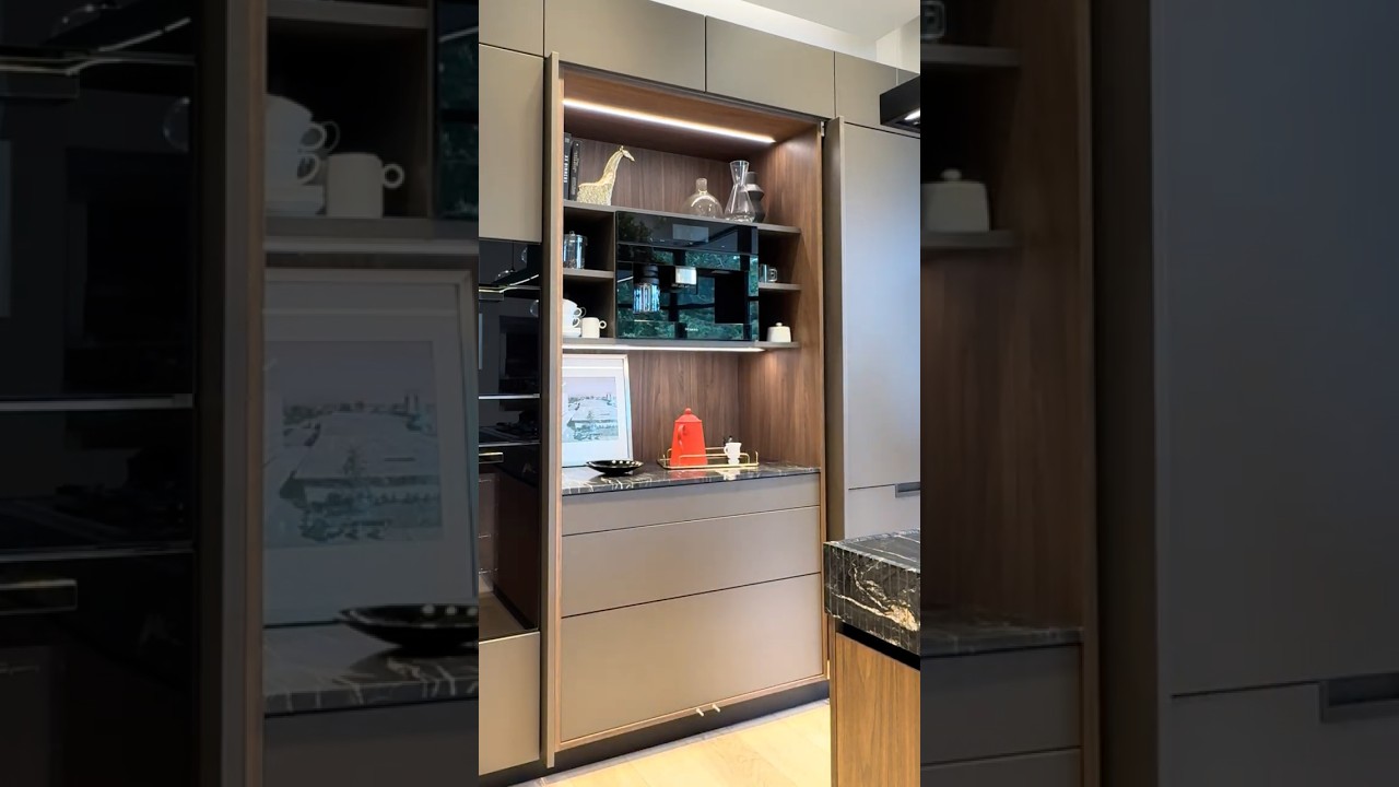 So much hidden behind these pocket doors! | Snaidero DC Metro
