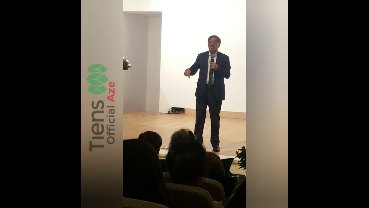 Rəşid Mahmudovun Tiens məhsulları haqqında çıxışı. İnstagram/tiens_official_aze.