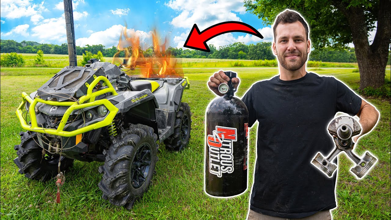 Blowing Up My Fourwheeler Engine With Nitrous!