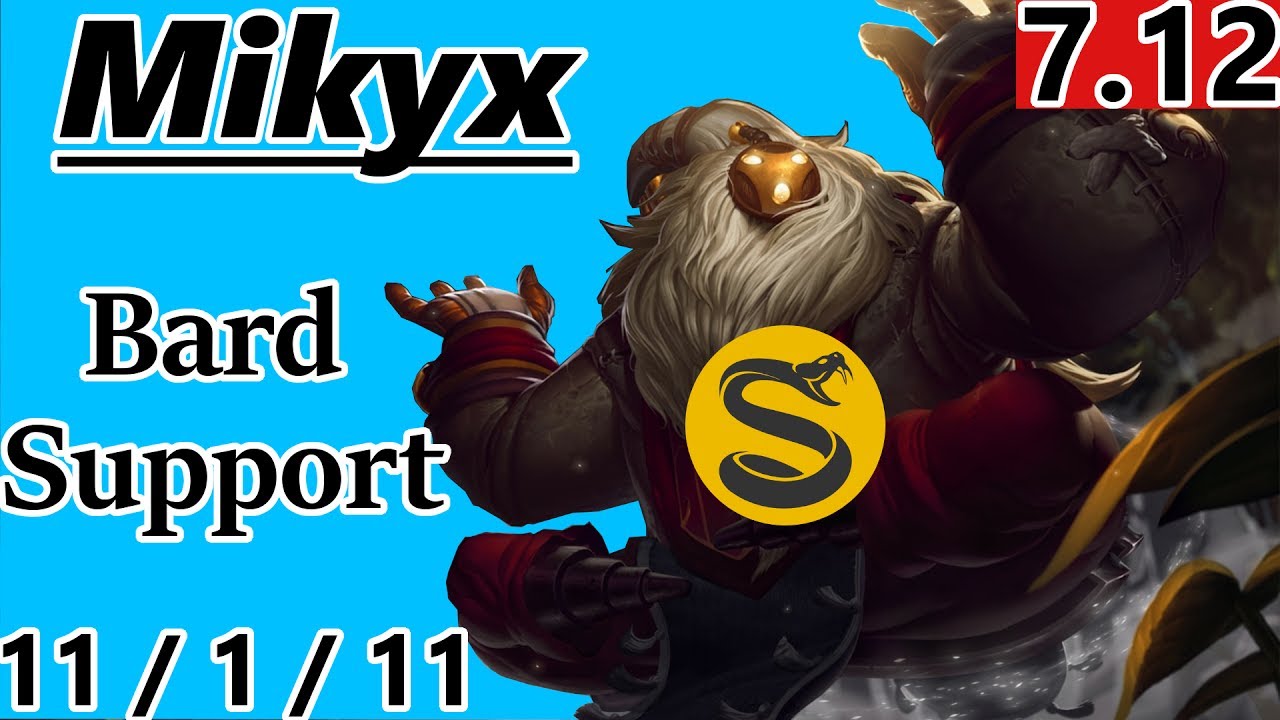 Mikyx as Bard Support RANK 6 EUW Challenger Full Gameplay S7