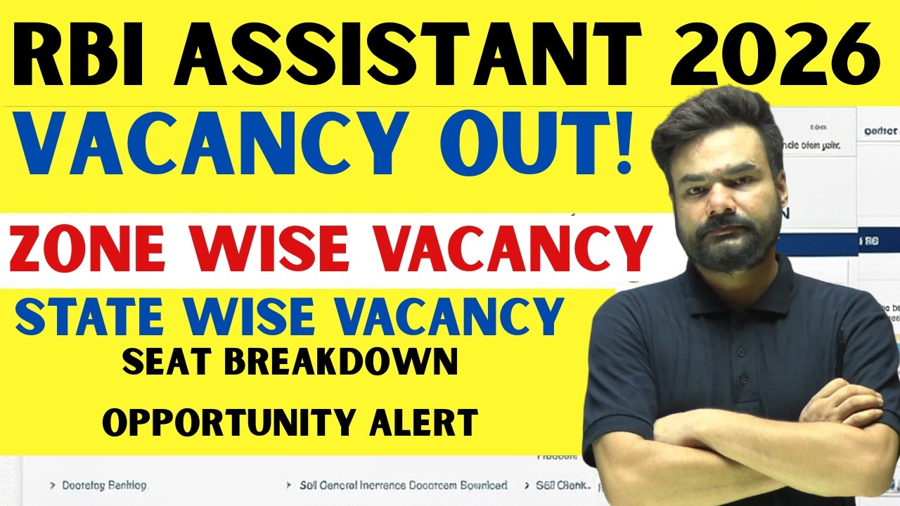 RBI Assistant Vacancy OUT 🔥 | Zone Wise & State Wise Vacancy Details