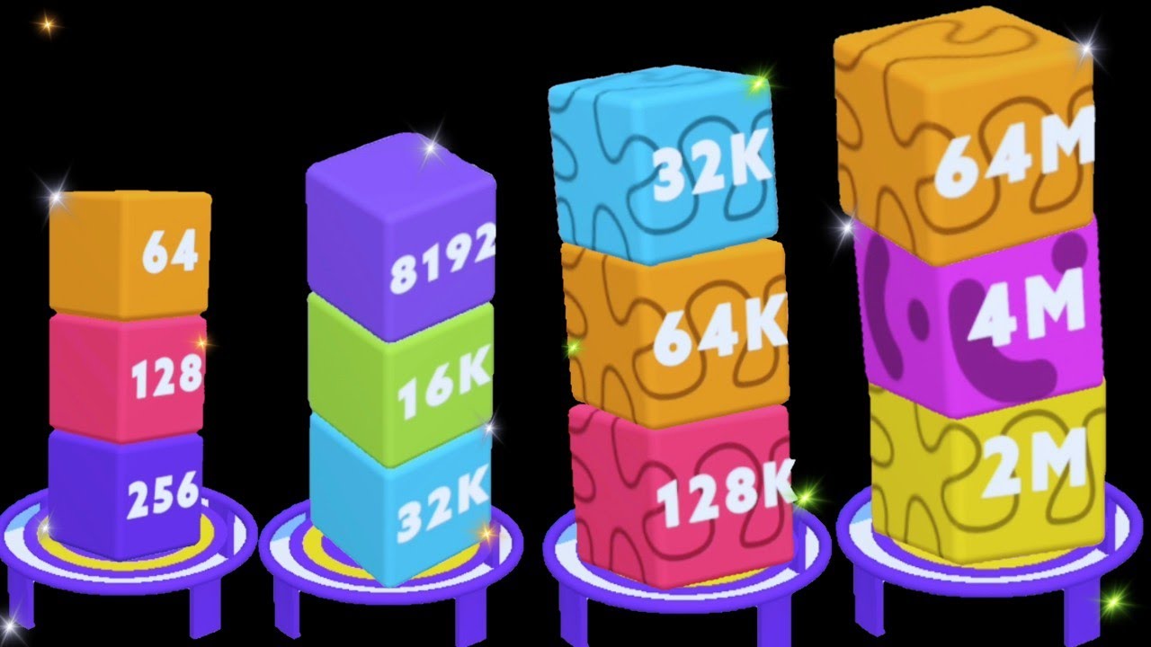 MERGE JUMP 2048 - Level Up Happy Cube #gameparkarea #2048 #mergejump2048