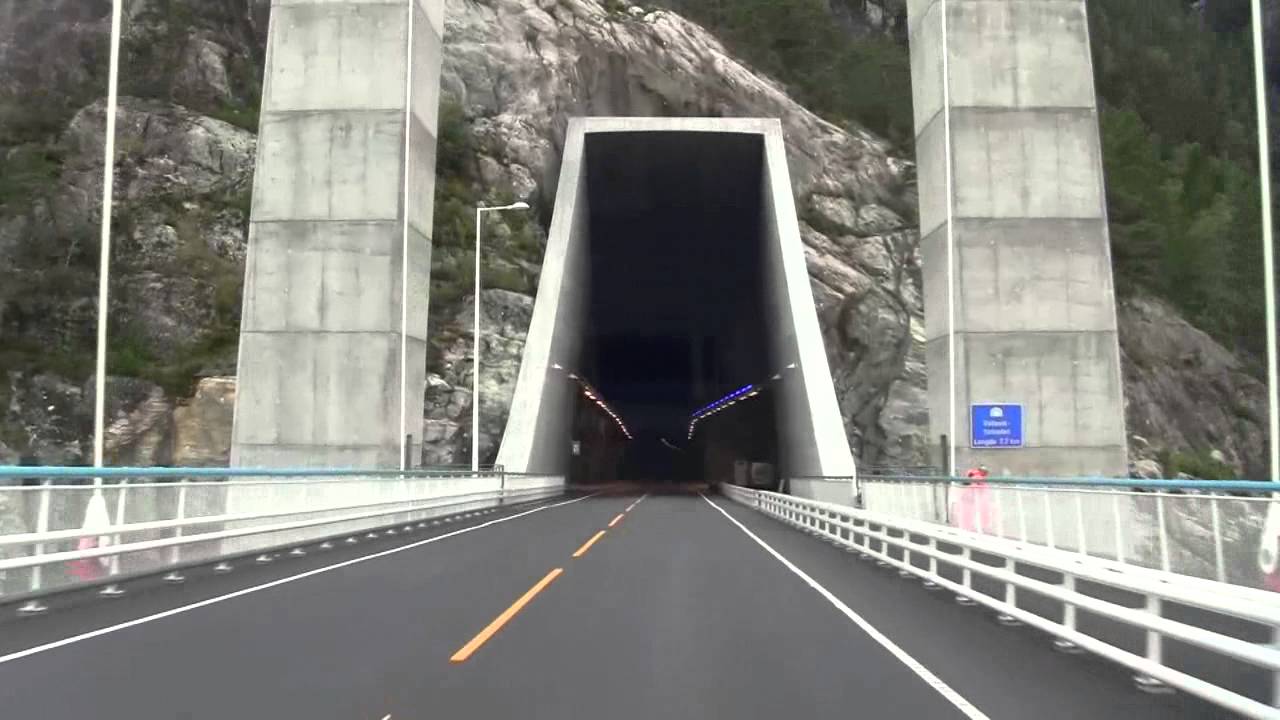 A trip across the new Hardanger Bridge in western Norway.