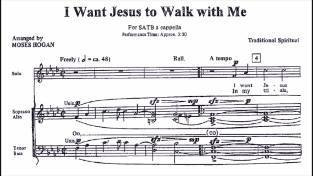 I Want Jesus To Walk With Me (Arr. Moses Hogan) 합창