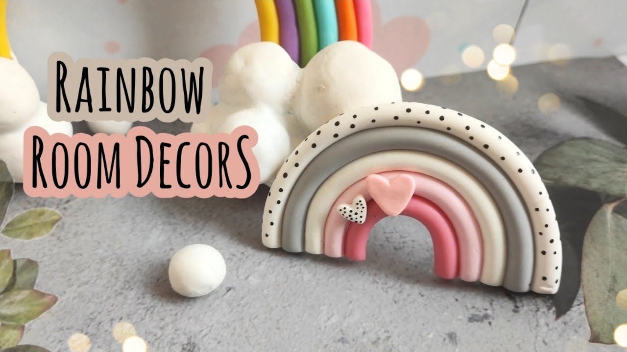 Rainbow Room Decors | Cold Porcelain Air Dry Clay | Clay Craft Ideas | Home Decorating Ideas
