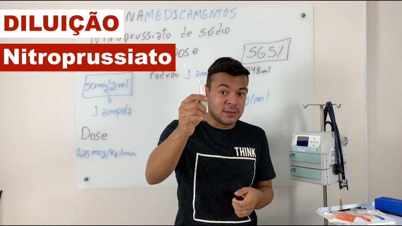 Diluição do Nitroprussiato de sódio - NA PRÁTICA
