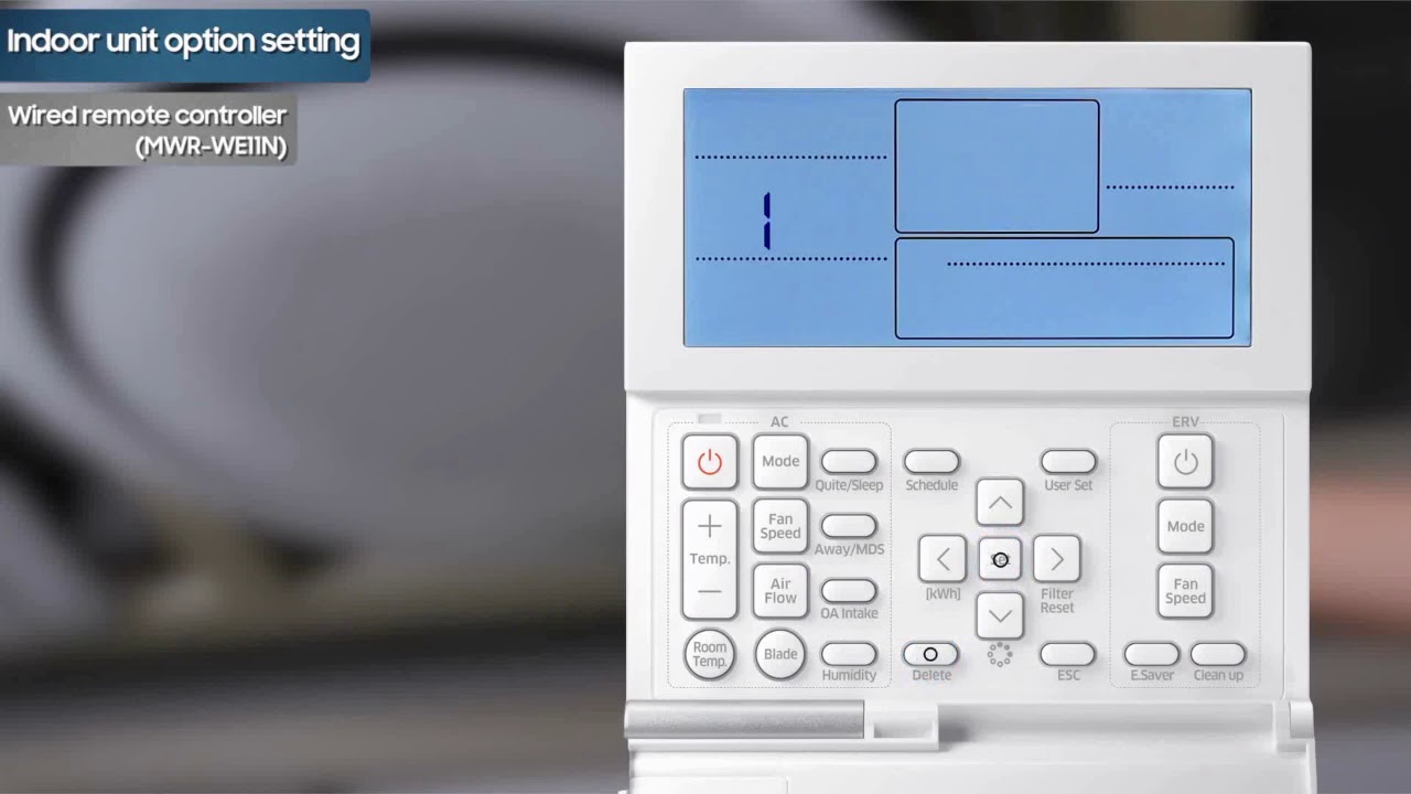 Indoor unit option code settings