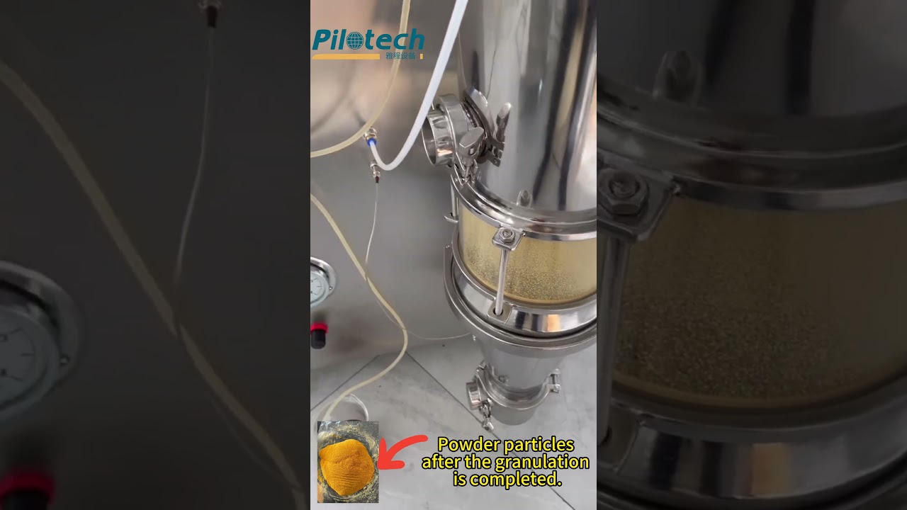 Granulation effect of pure yeast extract using Pilotech lab spray dryer without adding any binder