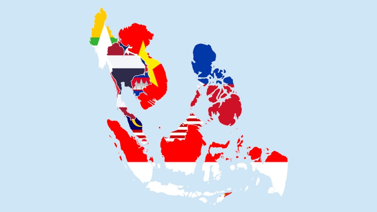 Countries Resized by Population in Southeast Asia (10,000 BC &ndash; 2100)