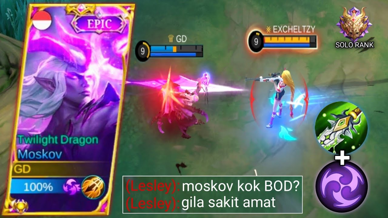 MOSKOV BLADE OF DESPAIR? SESAKIT APA DAMAGENYA? NEW BEST BUILD & EMBLEM! | TOP GLOBAL MOSKOV - MLBB