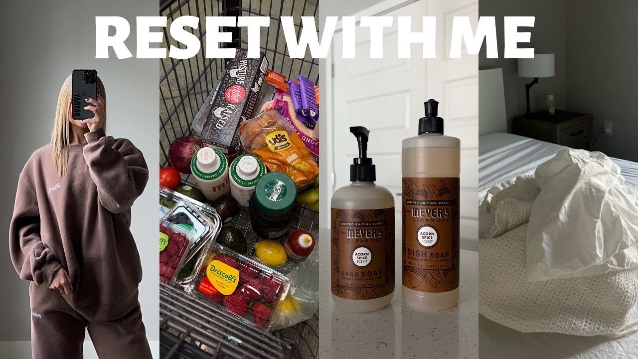 RESET WITH ME: laundry, grocery haul, cooking, cleaning, etc