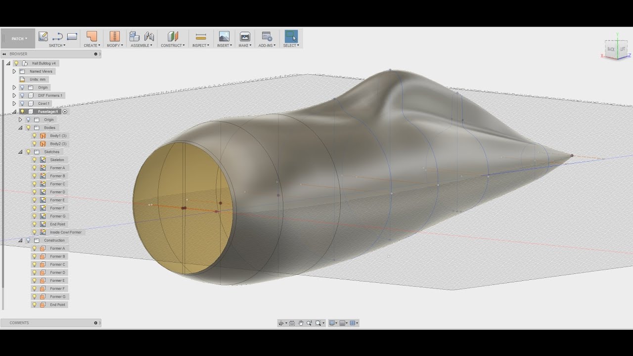 Fusion 360 Loft Tool for 3D Printed RC Aircraft